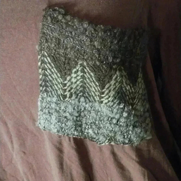 Brown and Tan French Terry Mixed Fabric Henley Top Size M - Picture 5 of 8